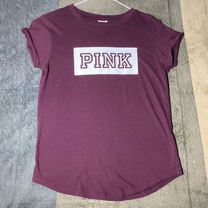 Pink Logo Tee Size XS Color Maroon